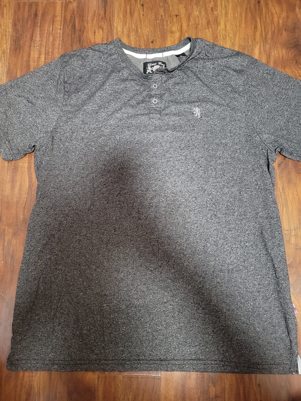 English Laundry Heather Gray Short-Sleeve Henley Tee